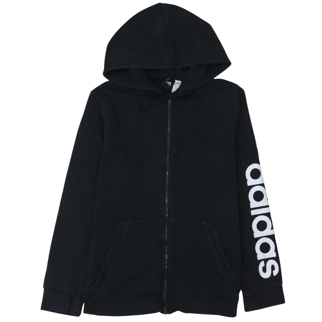 Adidas Womens Black Full Zip Hoodie XL Cotton Blend Casual Sportswear