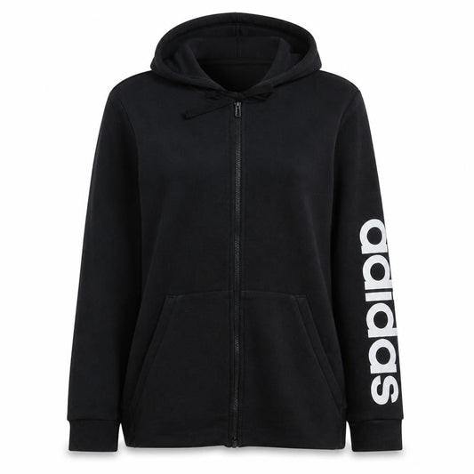 Adidas Womens Black Full Zip Hoodie XL Cotton Blend Casual Sportswear