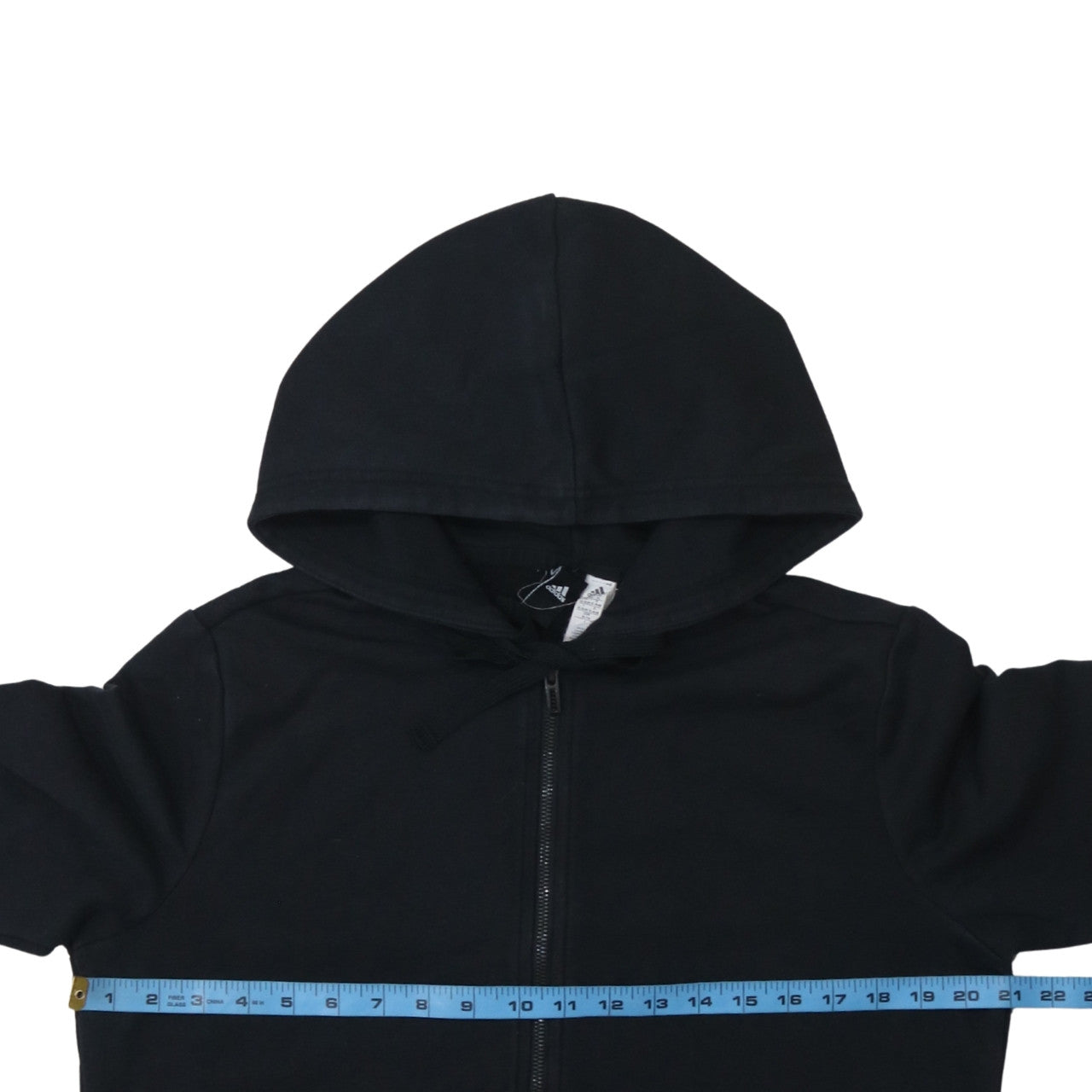 Adidas Womens Black Full Zip Hoodie XL Cotton Blend Casual Sportswear