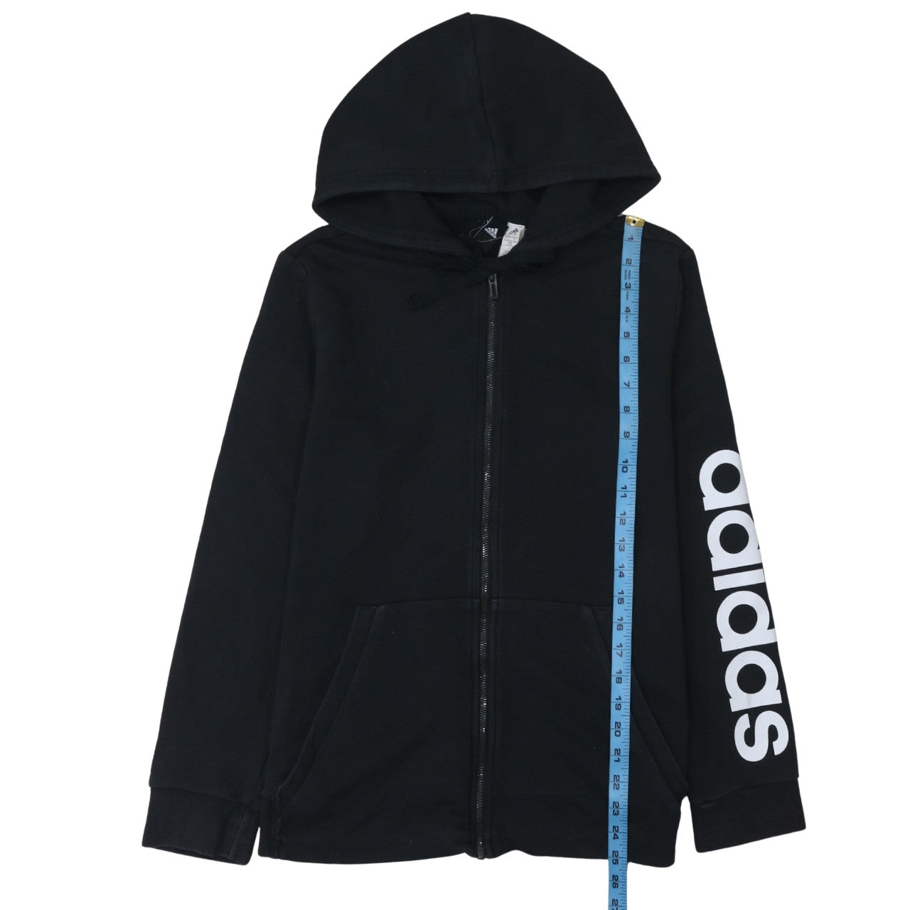 Adidas Womens Black Full Zip Hoodie XL Cotton Blend Casual Sportswear