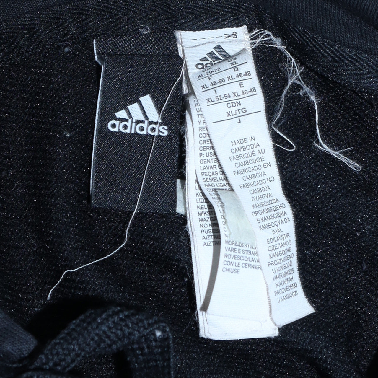 Adidas Womens Black Full Zip Hoodie XL Cotton Blend Casual Sportswear