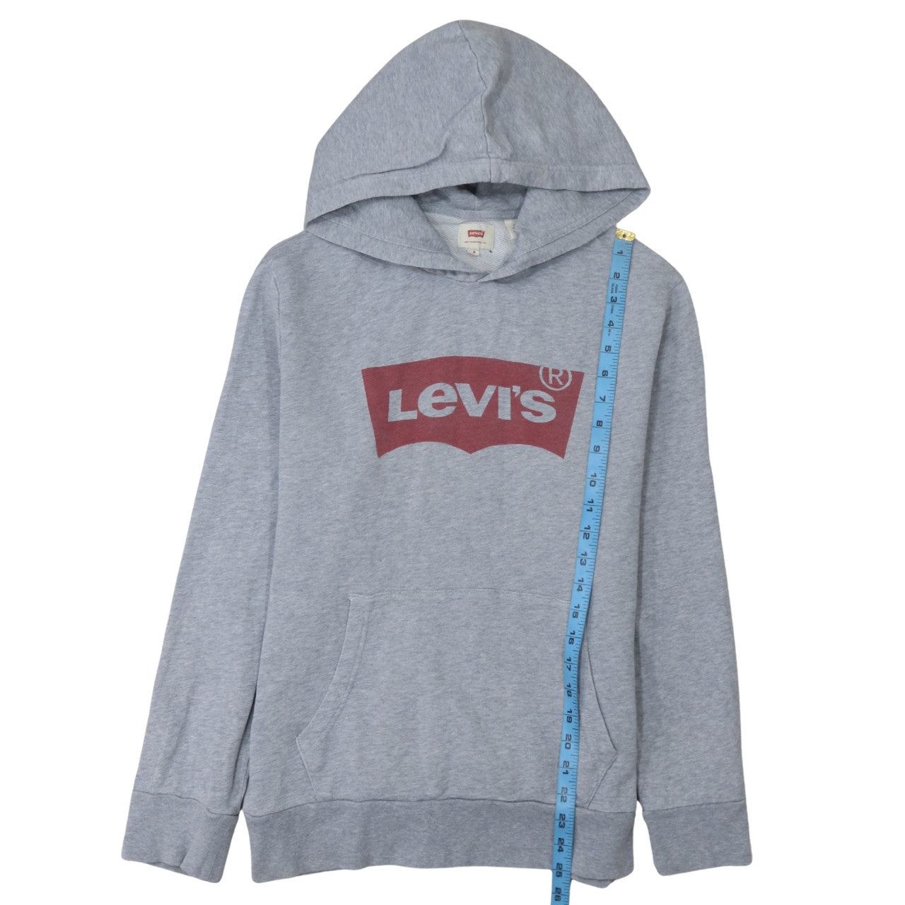Levi's Men's Grey Logo Pullover Hoodie Size M Regular Fit