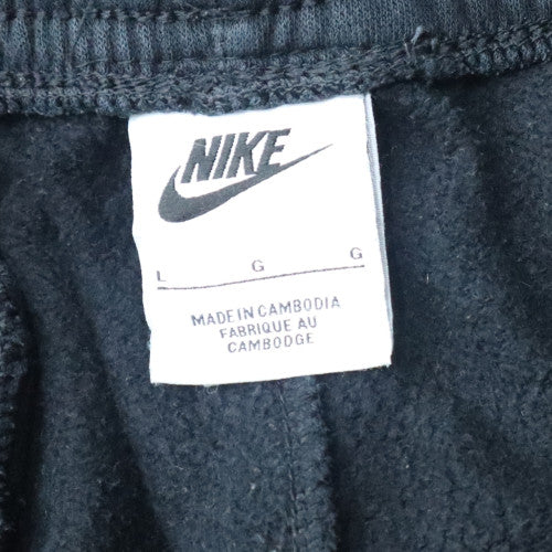 Nike Womens Black Jogger Sweatpants L Elastic Waist Fleece Trousers