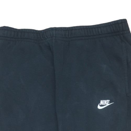 Nike Womens Black Jogger Sweatpants L Elastic Waist Fleece Trousers