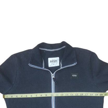 Diesel Men's Black Full Zip Fleece Sweatshirt Size S
