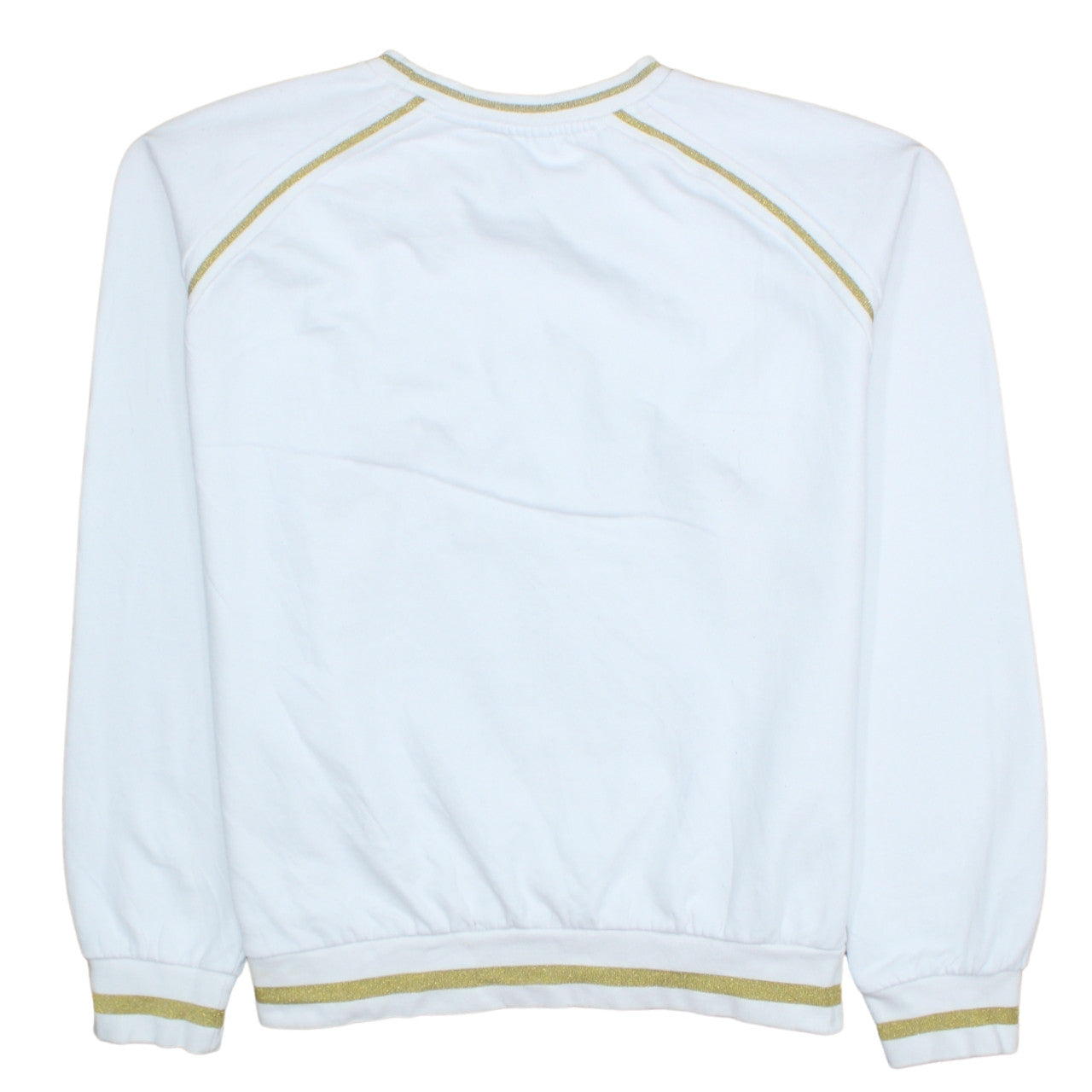 Fila Womens White Gold Trim Crew Neck Sweatshirt XL