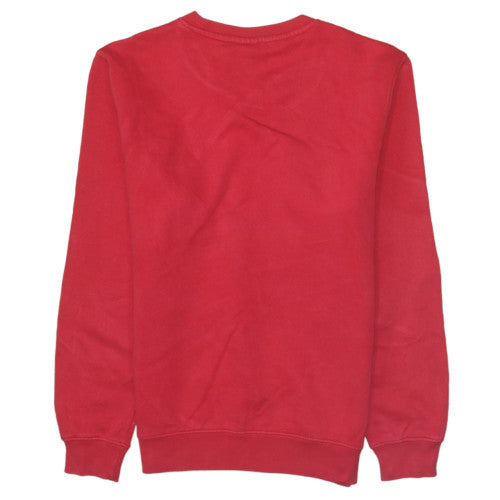 Champion Men's Red Small Crew Neck Classic Logo Sweatshirt