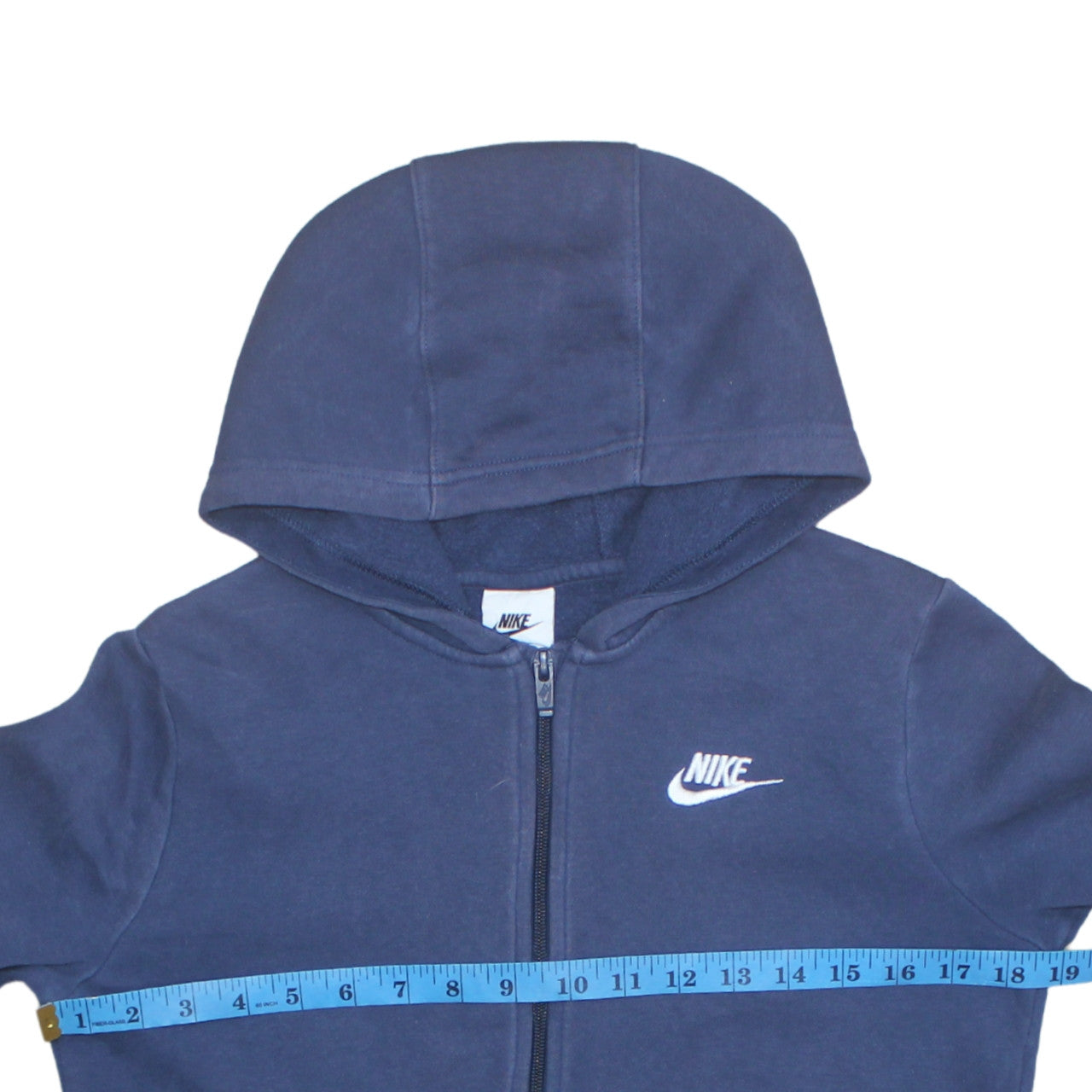 Nike Boys Blue Full Zip Hoodie L 147–158cm Cotton Blend