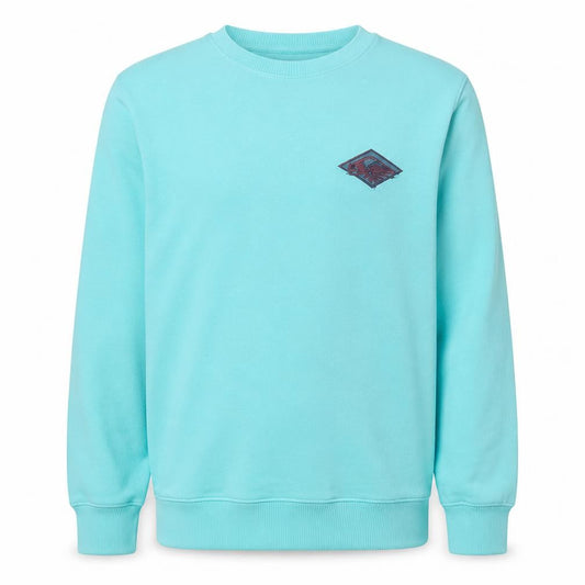 Quiksilver Men's Blue Crew Neck Graphic Pullover Sweatshirt M