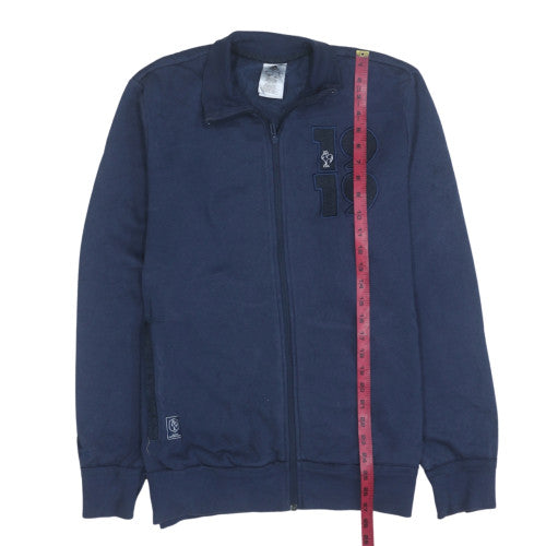 Adidas Mens Blue Full Zip Sweatshirt L Regular Fleece 1919 Logo