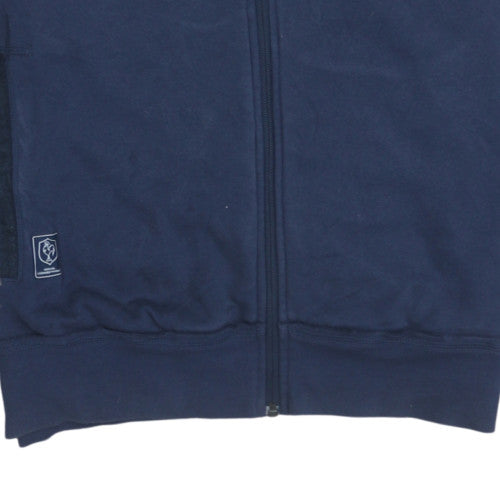 Adidas Mens Blue Full Zip Sweatshirt L Regular Fleece 1919 Logo