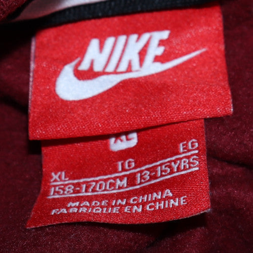 Nike Boys Burgundy Air Sweatshirt XL 13-15 Years Crew Neck Cotton Blend