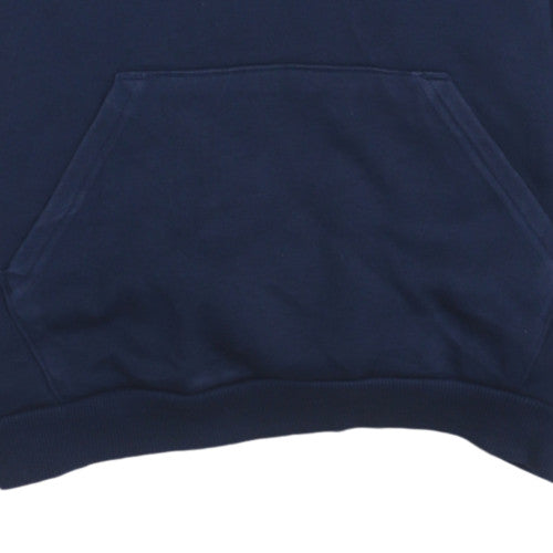 Puma Boys Navy Blue Pullover Hoodie 13-14 Years Graphic Print Cotton Blend