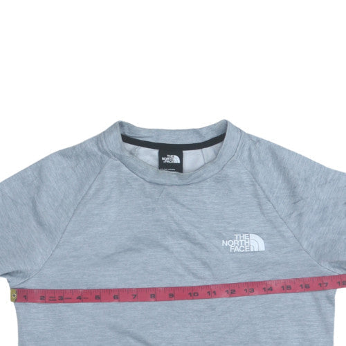 The North Face Boys Grey Crew Neck Sweatshirt Size L Youth Fleece