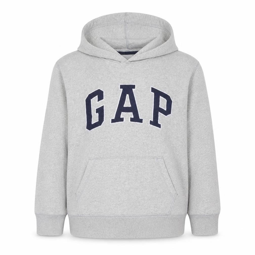 GAP Girls Grey Pullover Hoodie 2XL Fleece Logo Long Sleeve Sweatshirt