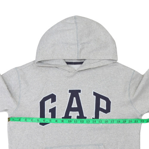 GAP Girls Grey Pullover Hoodie 2XL Fleece Logo Long Sleeve Sweatshirt