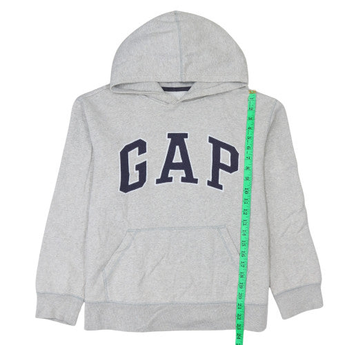 GAP Girls Grey Pullover Hoodie 2XL Fleece Logo Long Sleeve Sweatshirt