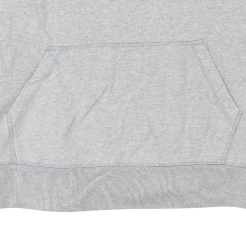 GAP Girls Grey Pullover Hoodie 2XL Fleece Logo Long Sleeve Sweatshirt