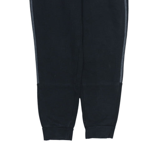 Adidas Men's Black Jogger Trousers Size M Fleece Tapered Fit