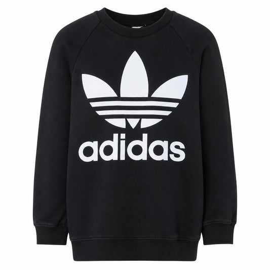 Adidas Womens Black XS Crew Neck Pullover Sweatshirt