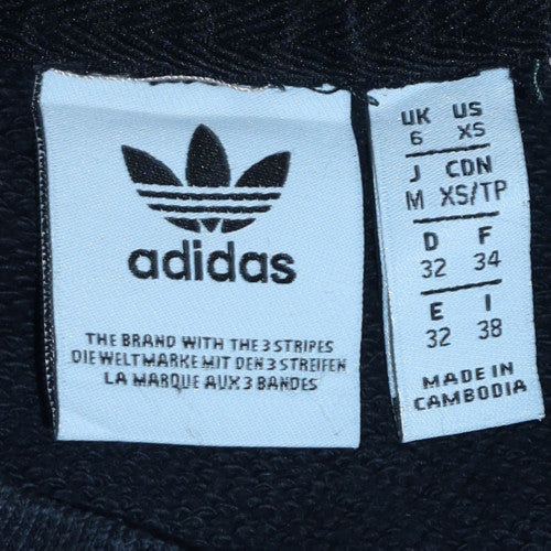 Adidas Womens Black XS Crew Neck Pullover Sweatshirt