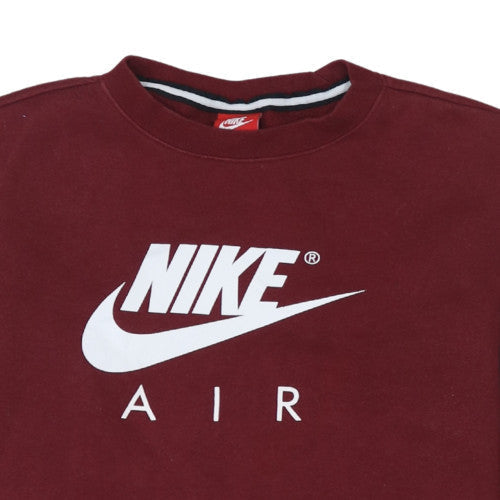 Nike Boys Red Pullover Sweatshirt XL 13-15 Years Logo Crew Neck Fleece