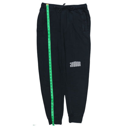 Back view of Jordan Men's Black Jogger Sweatpants L Cotton Blend Drawstring