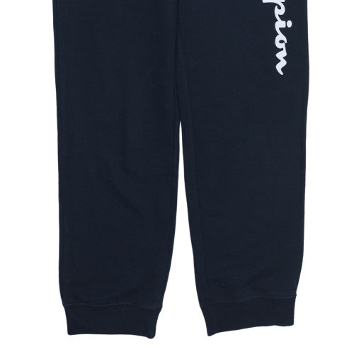 Champion Men's Black Fleece Sweatpants M Regular Fit Logo Athletic Trousers