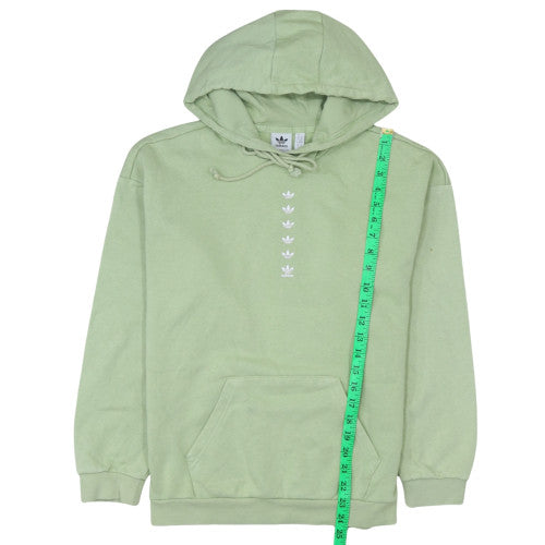 Adidas Womens Green XS Pullover Hoodie with Logo Print