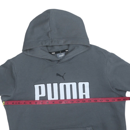 Puma Women's Grey Small Pullover Hoodie with Logo