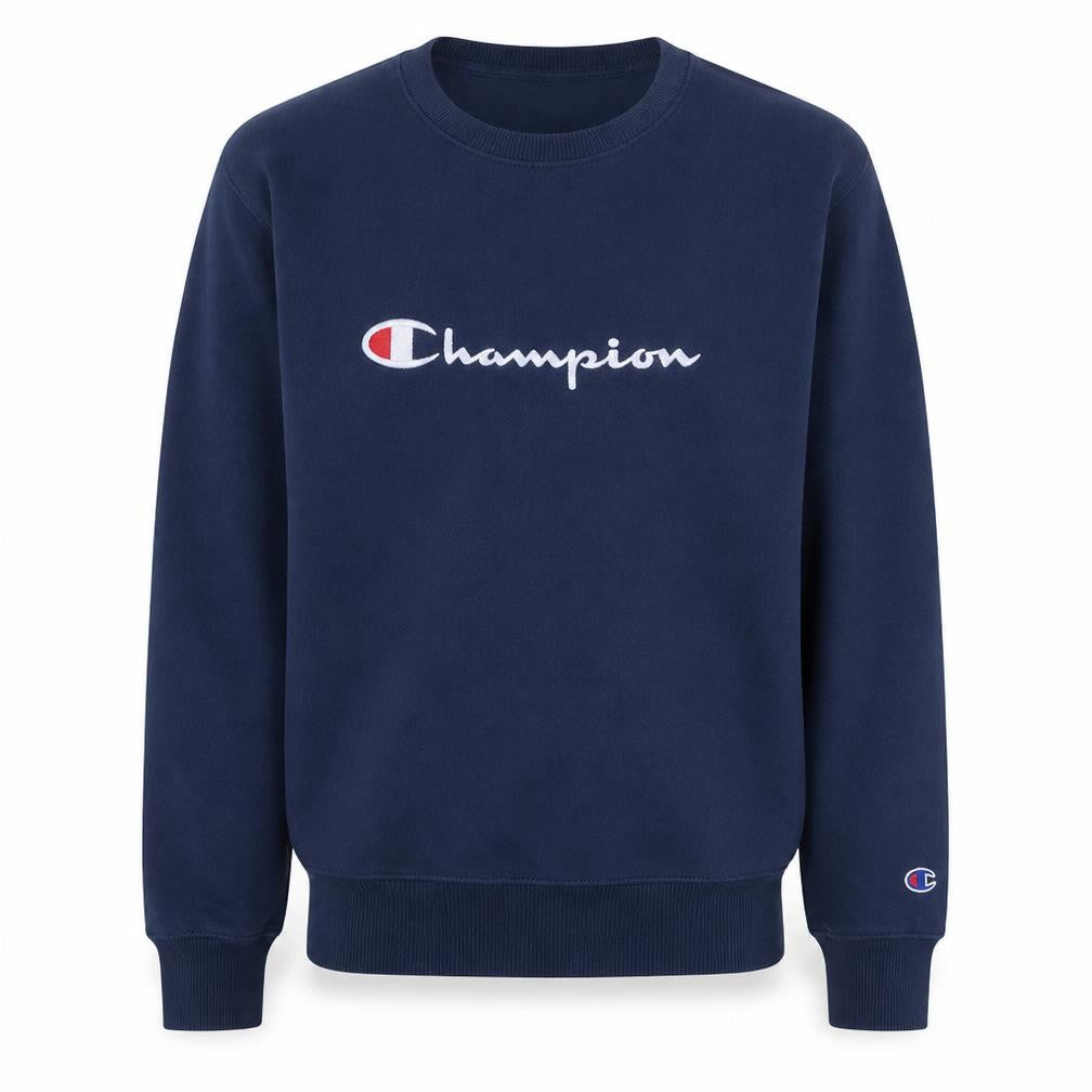 Champion Men's Blue Pullover Sweatshirt M Crew Neck Fleece