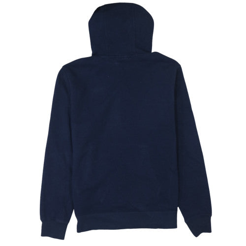 FILA Men's Blue Pullover Hoodie M Logo Fleece Sweatshirt