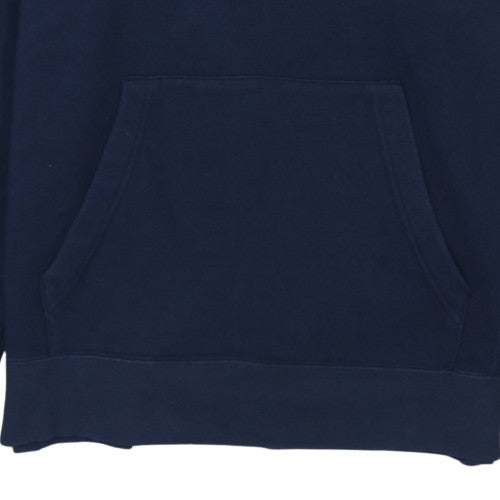 FILA Men's Blue Pullover Hoodie M Logo Fleece Sweatshirt