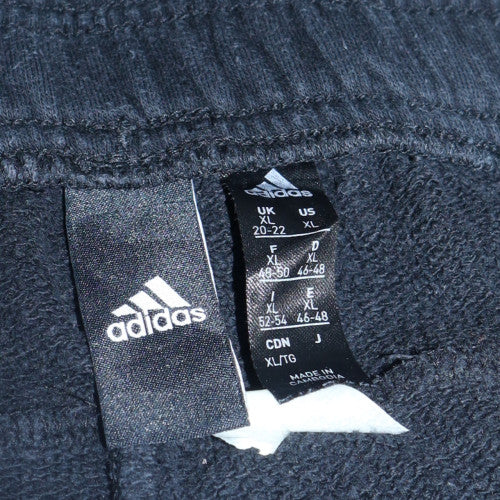 Adidas Women’s Black XL Jogger Sweatpants with White Stripes
