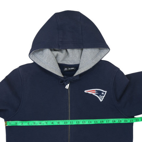 New Era Men's Blue Full Zip Hoodie with Logo M