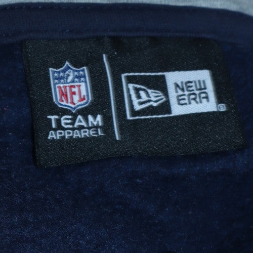 New Era Men's Blue Full Zip Hoodie with Logo M