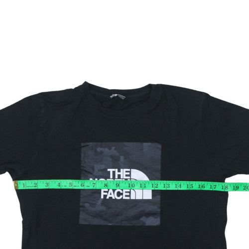 The North Face Boys Black Logo T-Shirt 18 Years Outdoor Casual Top