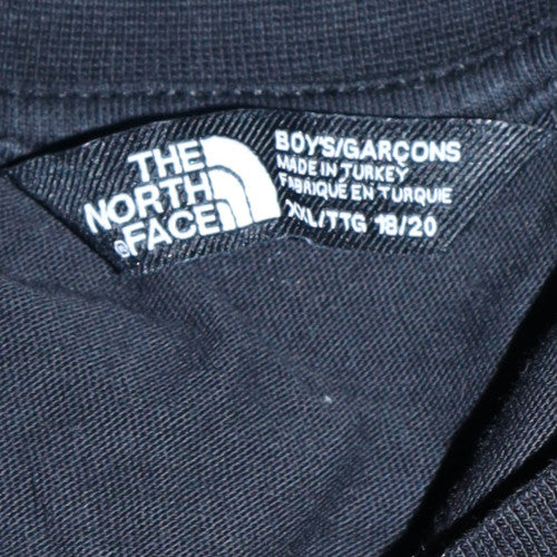 The North Face Boys Black Logo T-Shirt 18 Years Outdoor Casual Top