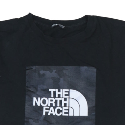 The North Face Boys Black Logo T-Shirt 18 Years Outdoor Casual Top