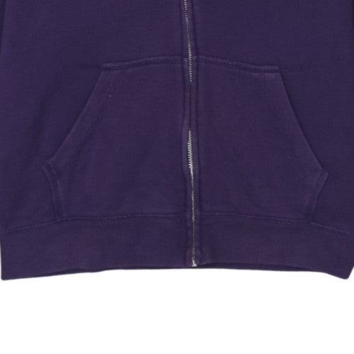 Nike Women's Purple Full Zip Hoodie Small Cotton Blend