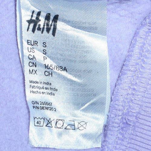 H&M Women Lilac Aristocats Sweatshirt S Crew Neck Pullover Disney