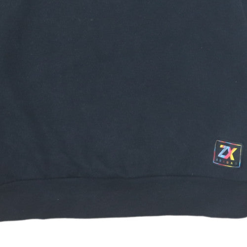 Adidas Men's Blue Colour Block Crew Neck Sweatshirt S Regular Fit