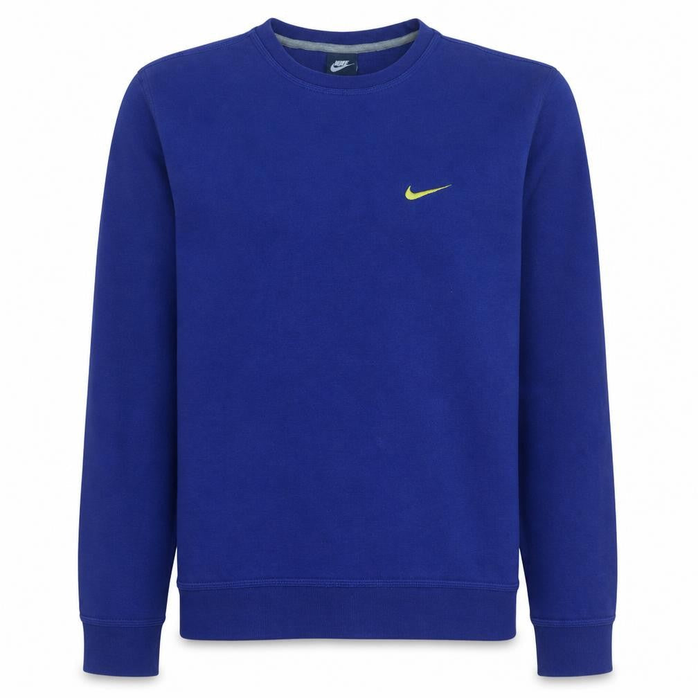 Nike Men's Blue Crew Neck Logo Pullover Sweatshirt Size M