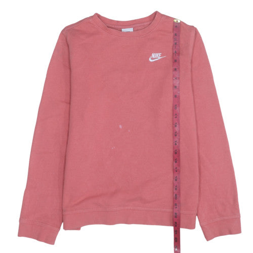 Nike Girls Pink Crew Neck Pullover Sweatshirt XL 158-170cm Cotton Blend