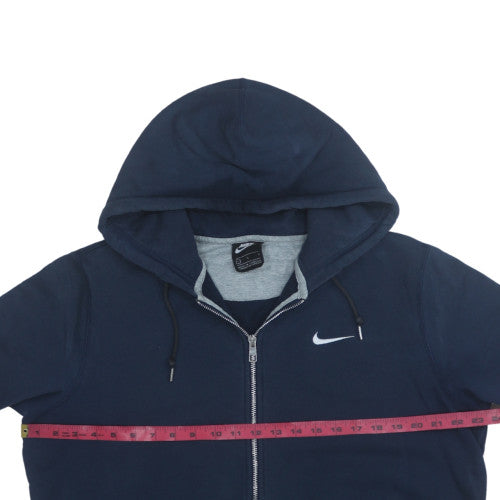 Nike Men's Blue Full Zip Fleece Hoodie Sweatshirt L