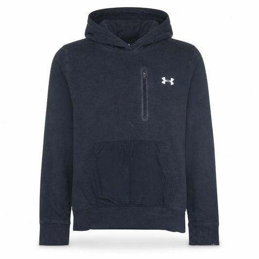 Under Armour Men's Black Pullover Hoodie L Loose Fit Fleece Sweatshirt