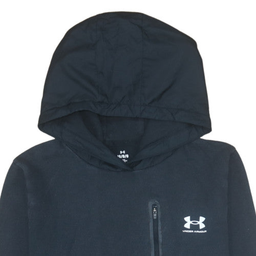 Under Armour Men's Black Pullover Hoodie L Loose Fit Fleece Sweatshirt