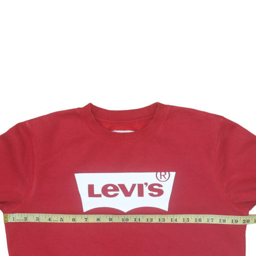 Levi's Boys Red Graphic Logo Pullover Sweatshirt 16 Years
