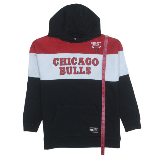 Primark NBA Boys Black Red Chicago Bulls Pullover Hoodie 12-13 Years