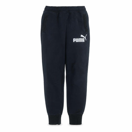 Front view of Puma men’s black xs sweatpants jogger cotton blend casual